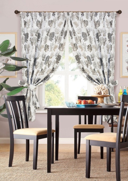 Комплект штор на тесьме Actinia - S 2 шторы 136x175см 2 подхвата