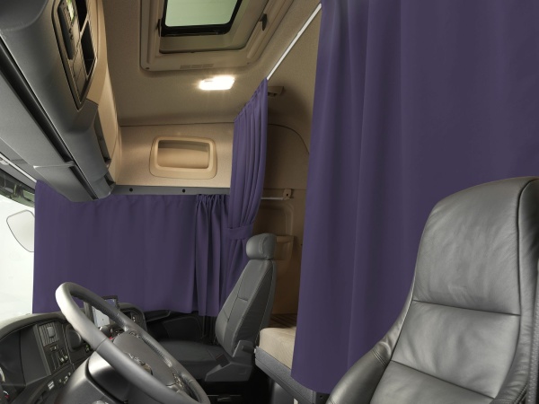 Комплект автоштор и карнизов Блэкаут - авто XLK 480х100/240х160 (цвет: Фиолетовый)