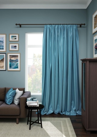 Портьера на тесьме "Avery" 200х280 голубой