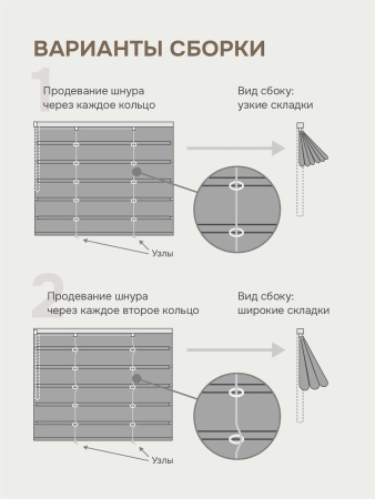Римская штора блэкаут, Бисмарк на цепочном механизме, серый