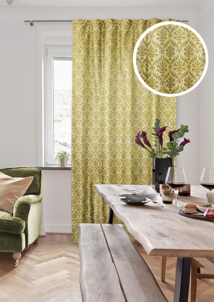 Штора на тесьме 195х275 см Bosco-SH цвет зеленый