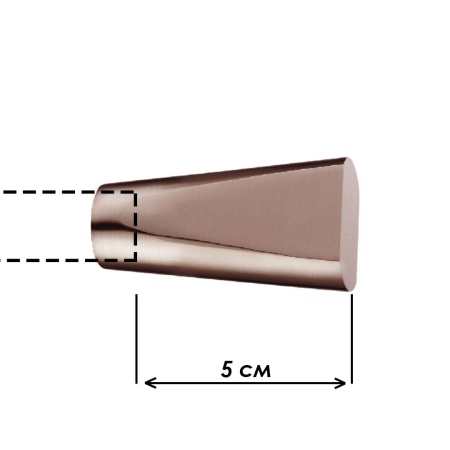 Наконечник "Неоклассика", Коньяк , Ø16мм Наконечник "Неоклассика", Коньяк , Ø16мм