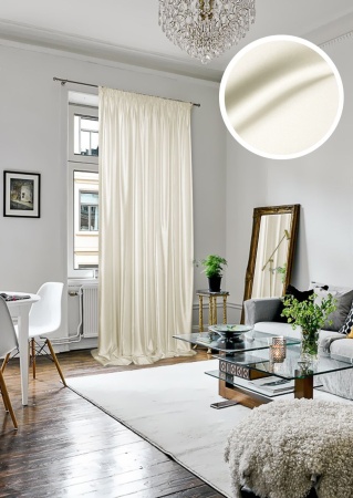 Портьера на тесьме "Lindor-SH" 200х280 бежевый оттенок