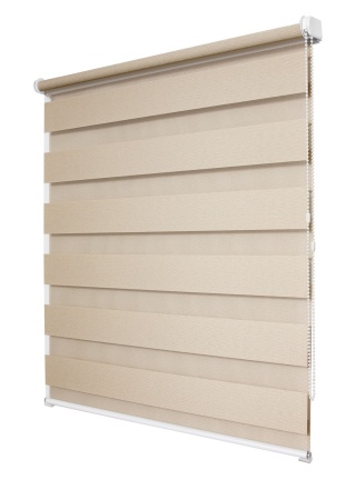 Рулонные шторы день ночь УЮТ Сальса цвет бежевый