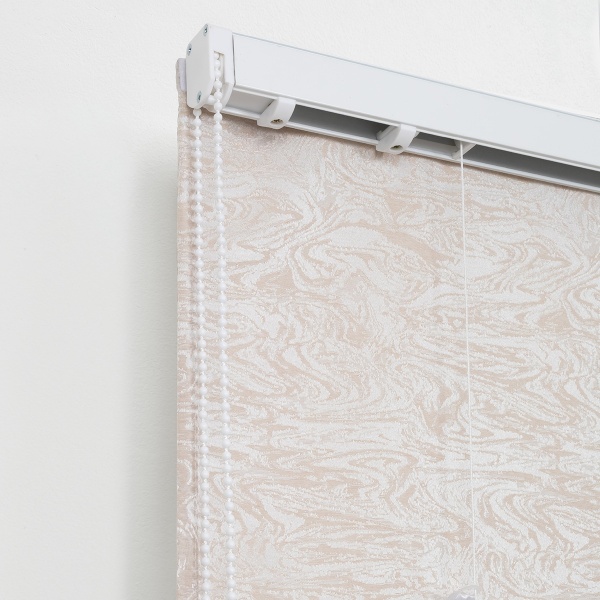 Римская штора с помпонами Сиеста, на цепочном механизме, цвет бежевый