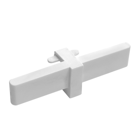 Соединитель для пластикового однополосного профиля, белый
