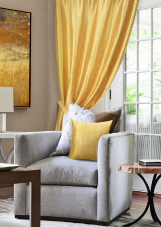 Подушка декоративная на молнии 40х40 см Cosma цвет бледно-желтый