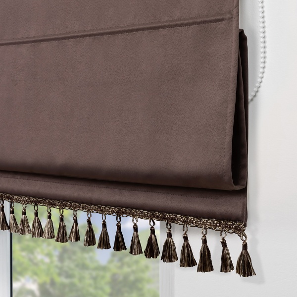 Римская штора, Флавия Blackout на ЦМ, цвет коричневый