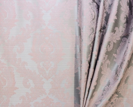 Штора на тесьме 220х270 см Vera с подхватом цвет бледно-розовый