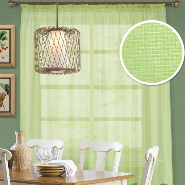 Basicos-M, штора для кухни 285х175 зеленый