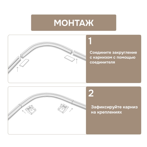 Закругление внутреннее 90 гр. для алюминиевого однорядного профиля Katal 5, 1 компл.