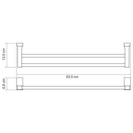 Держатель полотенец двойной Leine K-5040WHITE