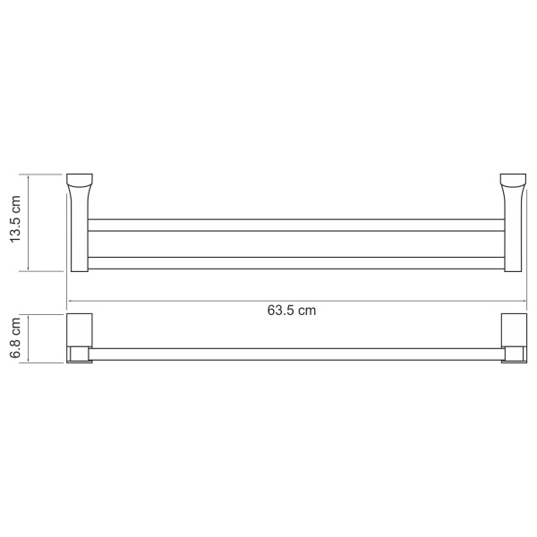 Держатель полотенец двойной Leine K-5040WHITE