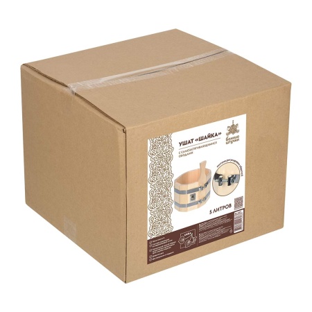 Ушат "шайка", 5 л, система регулировки обручей липа "Банные штучки"