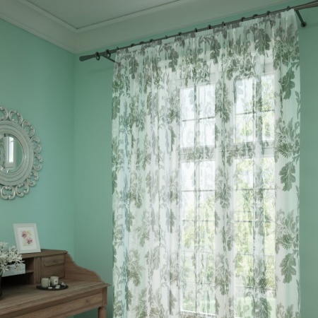 Легкая ткань на отрез ширина 300 см Батист принт растительный узор