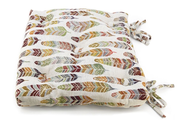 Подушка на стул с завязками 40x40 см Ferro с принтом