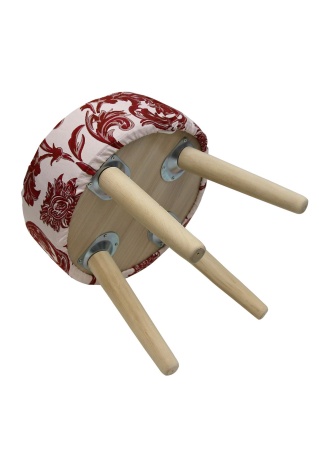 Пуф Roma круглый, цвет красно-белый