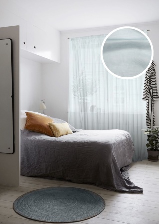 Тюль на тесьме 300х275 см Livadia цвет нежно-голубой