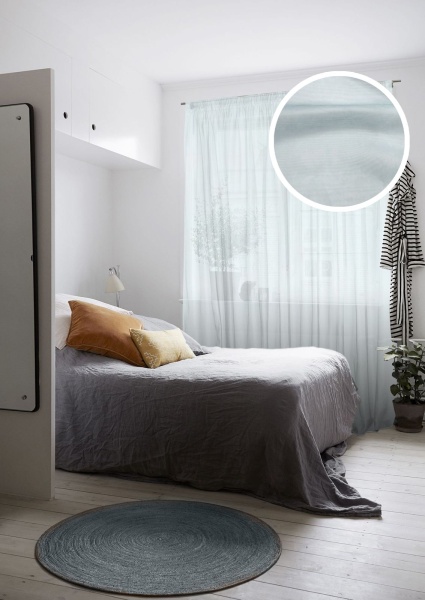 Тюль на тесьме 300х275 см Livadia цвет нежно-голубой