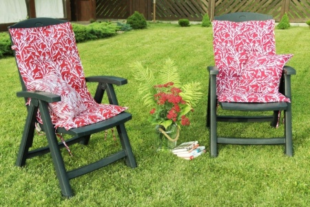 Подушка на стул со спинкой 50х100 см Ред Коралс Red Corals с принтом