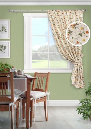 Штора на тесьме "Laurelle" с подхватом 136х175 беж