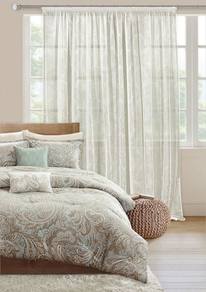 Тюль на тесьме 300х275 см Luisa цвет бежевый