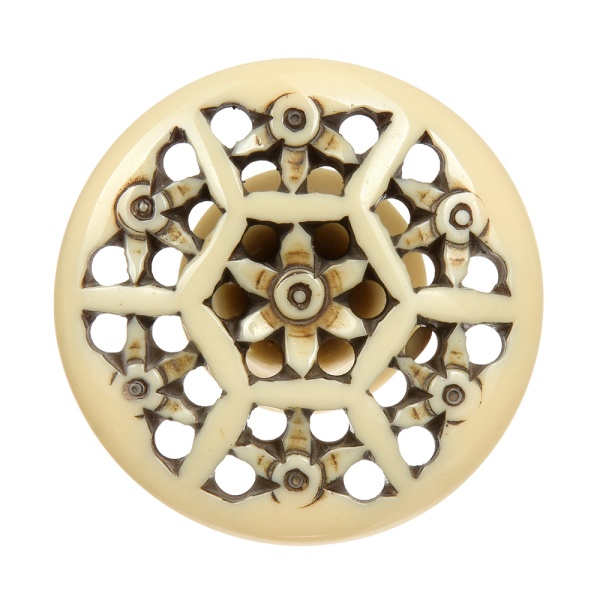 Ручки керамические для мебели Слоновая кость цвет бежевый (6 шт)