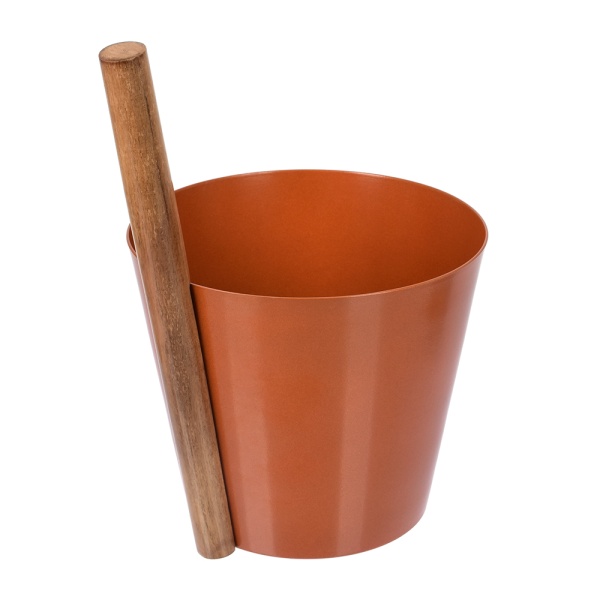 Бадья из алюминия 5 л, терракотовая "Банные штучки"