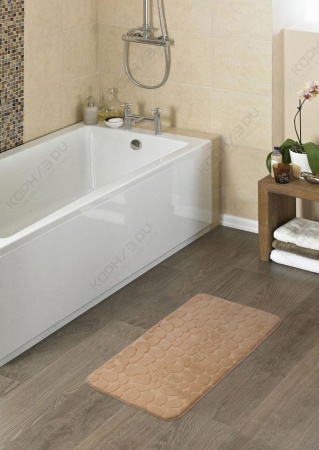 Коврик для ванной c памятью формы Камушки бежевый