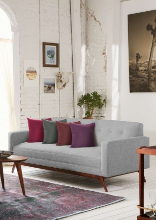 Подушка декоративная на молнии 40х40 см Caprise цвет винный