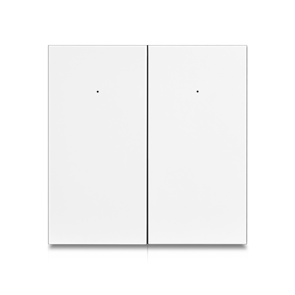 Умный Zigbee выключатель ROXIMO, двухкнопочный, белый, SZBTN01-2W