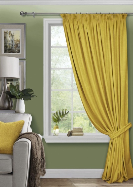 Портьера на тесьме "Pudra" 250x300 желтый