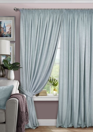 Комплект штор на тесьме "Pudra" 200х270 голубой