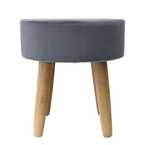 Пуф Классика круглый, цвет темно-серый