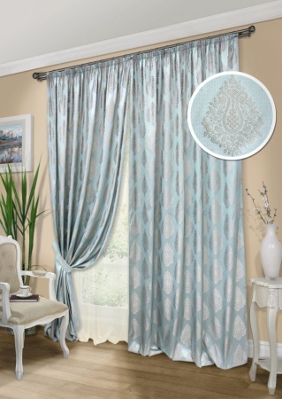 Комплект штор "Stefanielle-S" 2 шторы 220х270, тюль 450х270 голубой