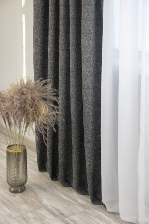 Штора на люверсах 200х260 см Ливит цвет темно-серый