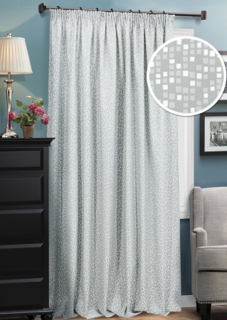 Портьера на тесьме "Domino" 220х270 серый