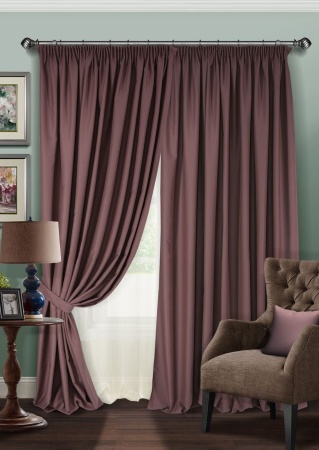 Комплект штор Блэкаут "Blackout-SH" 2 шт 220х280/500х280 фиолетовый глубокий 
