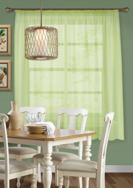 Basicos-M, штора для кухни 285х175 зеленый