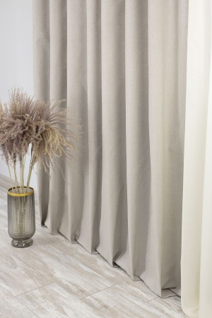 Портьера на тесьме "Лисса" 200х260 цвет крем