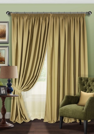 Комплект штор Блэкаут "Blackout-SH" 2 шт 220х280/500х280 светло зеленый