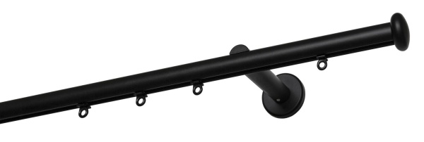 Карниз однорядный D20 Доминика Панама (черный)