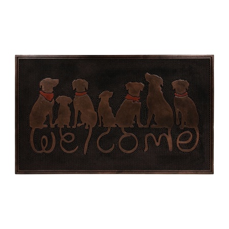 Коврик Vortex придверный 45х75 Welcome собаки