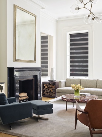 Рулонные шторы день ночь УЮТ Сальса цвет графит