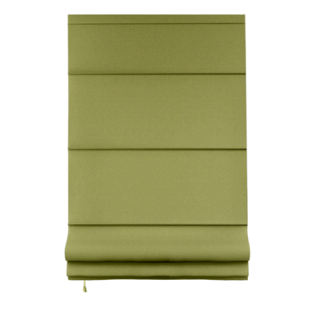 Римские шторы блэкаут на веревочном механизме цвет салатовый