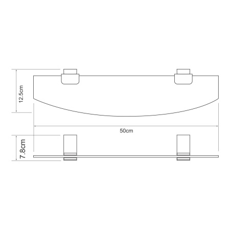 Полка стеклянная Abens K-3224