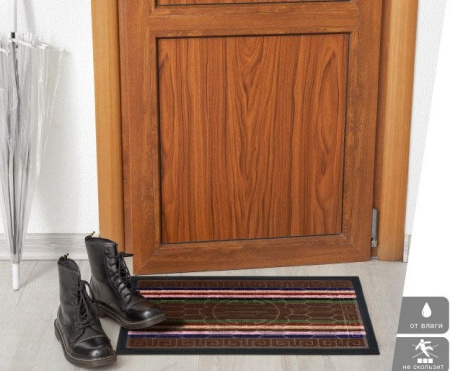 Коврик VORTEX придверный рельефный 45х75 COMFORT цвет коричневый