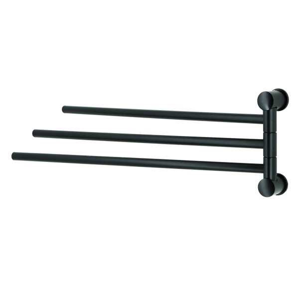 Держатель полотенец тройной K-1033BLACK 