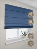 Римская штора на верёвочном механизме, Blackout, синий