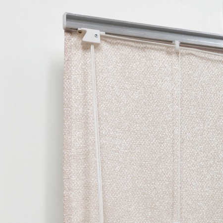 Римская штора с помпонами, Валенсия цвет бежевый